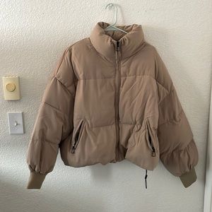 Shein Jackets \u0026 Coats | Shein Puffer Jacket | Color: Tan | Size: M | Jennnnyyy9's Closet